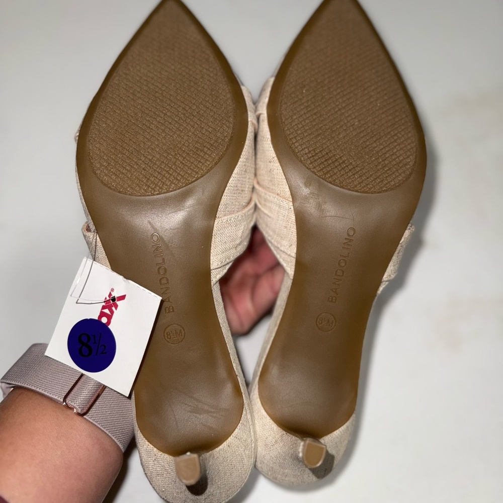 Bandolino Beige Bow Mules - Picture 5 of 5
